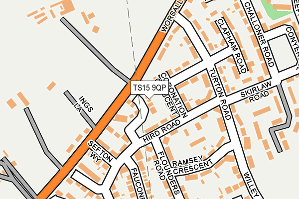 TS15 9QP map - OS OpenMap – Local (Ordnance Survey)