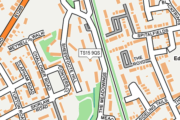 TS15 9QS map - OS OpenMap – Local (Ordnance Survey)