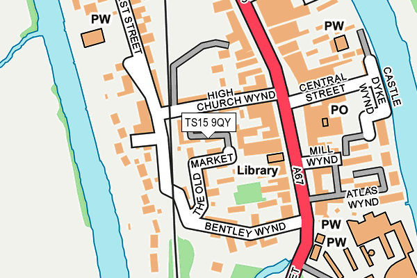 TS15 9QY map - OS OpenMap – Local (Ordnance Survey)