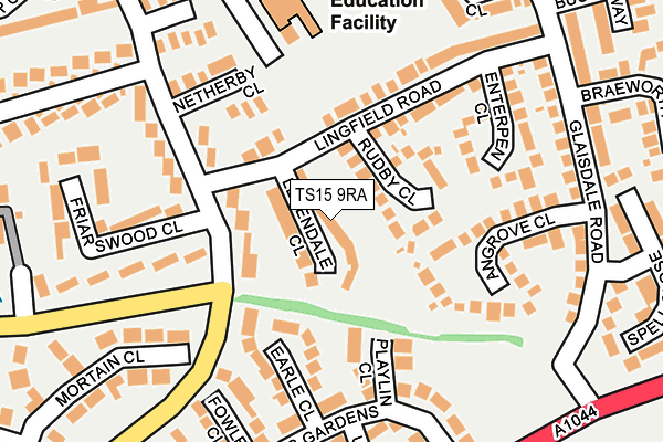 TS15 9RA map - OS OpenMap – Local (Ordnance Survey)