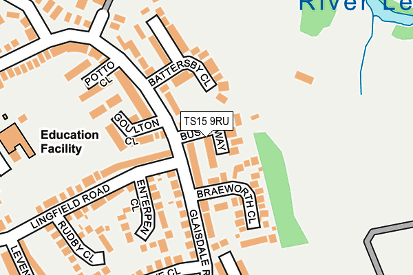 TS15 9RU map - OS OpenMap – Local (Ordnance Survey)