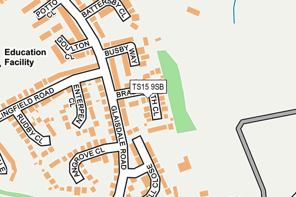 TS15 9SB map - OS OpenMap – Local (Ordnance Survey)