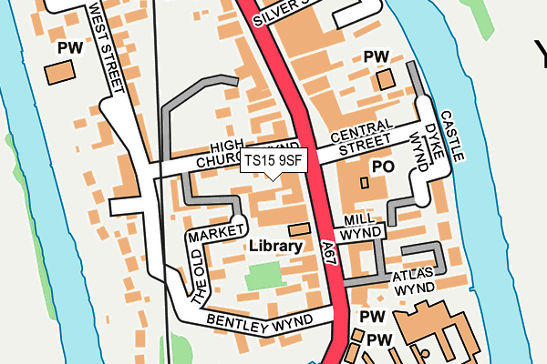 TS15 9SF map - OS OpenMap – Local (Ordnance Survey)