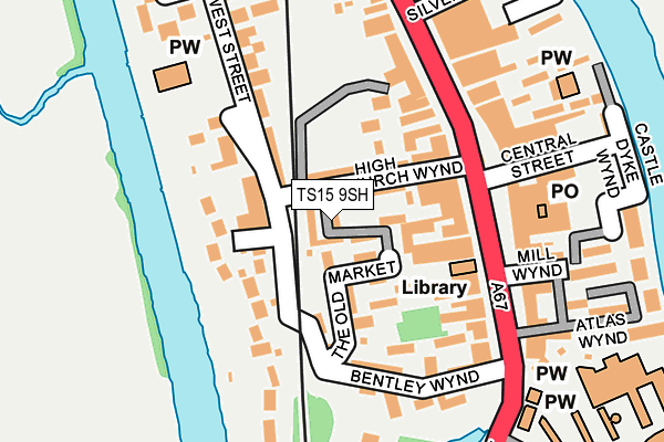 TS15 9SH map - OS OpenMap – Local (Ordnance Survey)