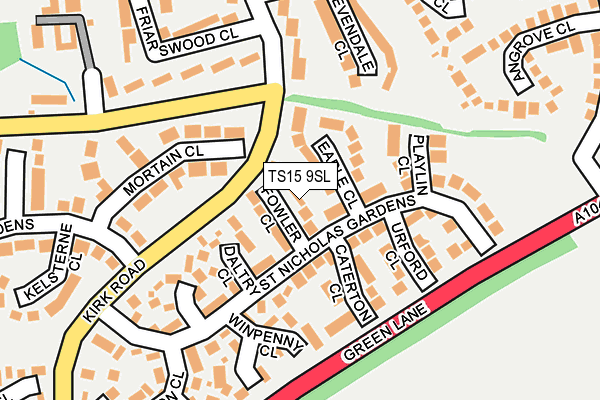 TS15 9SL map - OS OpenMap – Local (Ordnance Survey)