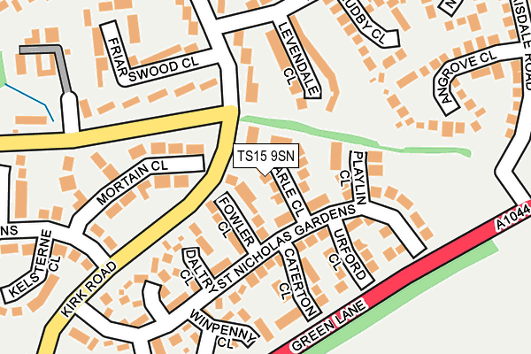 TS15 9SN map - OS OpenMap – Local (Ordnance Survey)