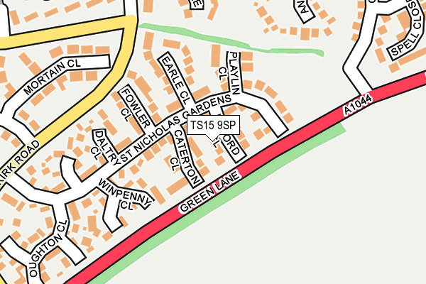 TS15 9SP map - OS OpenMap – Local (Ordnance Survey)
