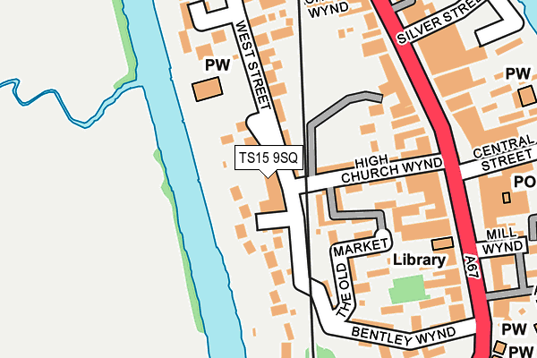 TS15 9SQ map - OS OpenMap – Local (Ordnance Survey)