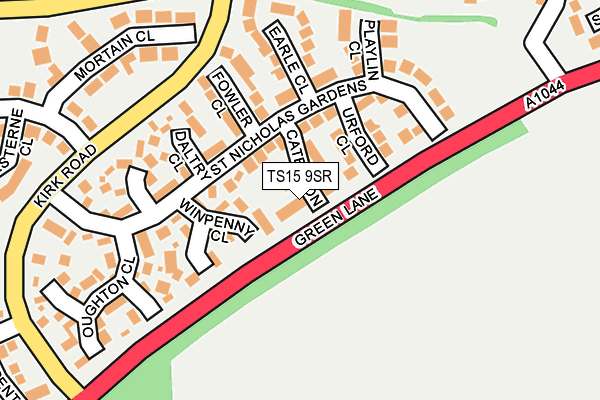 TS15 9SR map - OS OpenMap – Local (Ordnance Survey)