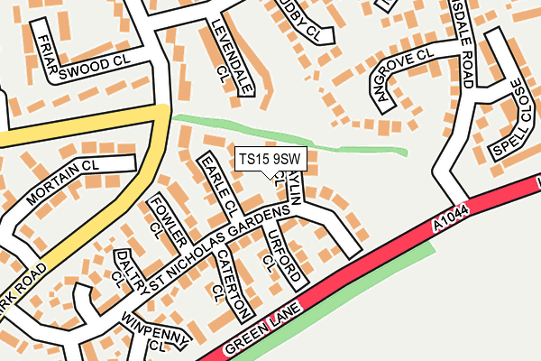 TS15 9SW map - OS OpenMap – Local (Ordnance Survey)
