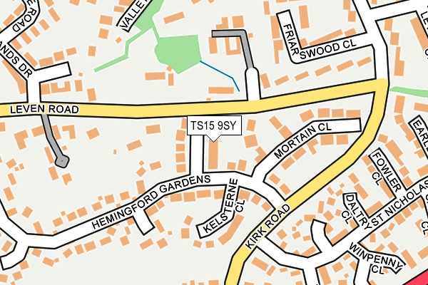 TS15 9SY map - OS OpenMap – Local (Ordnance Survey)