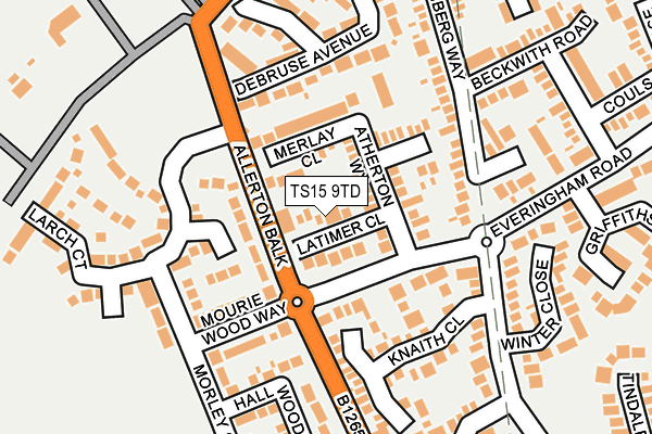 TS15 9TD map - OS OpenMap – Local (Ordnance Survey)