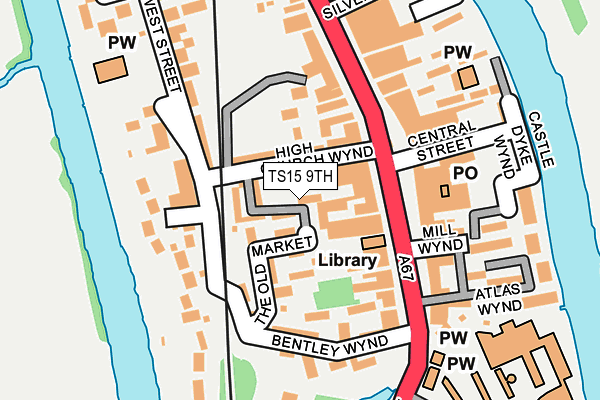 TS15 9TH map - OS OpenMap – Local (Ordnance Survey)