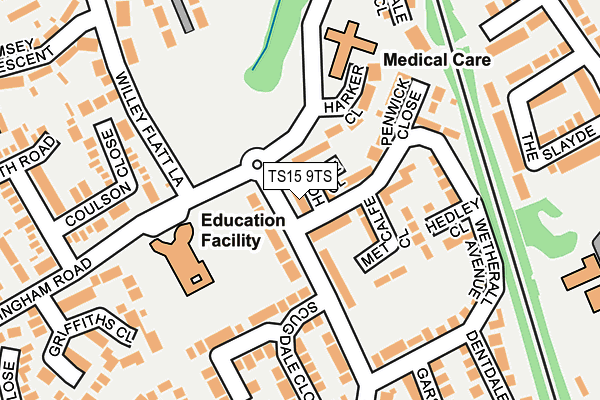 TS15 9TS map - OS OpenMap – Local (Ordnance Survey)
