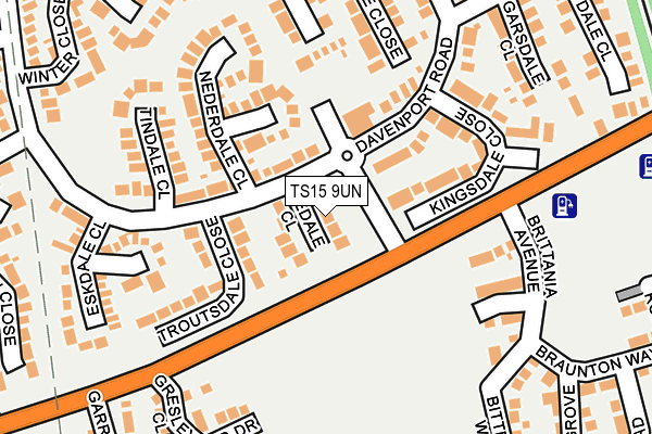 TS15 9UN map - OS OpenMap – Local (Ordnance Survey)