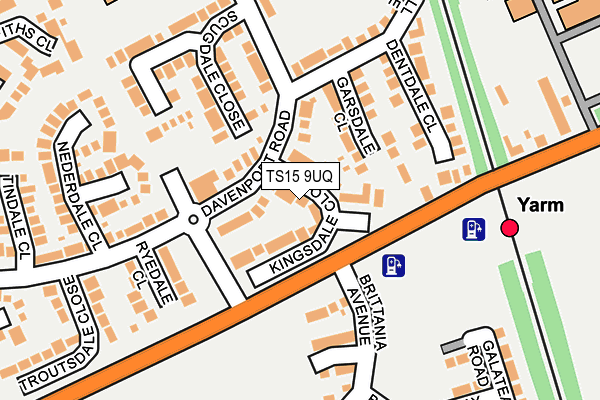 TS15 9UQ map - OS OpenMap – Local (Ordnance Survey)