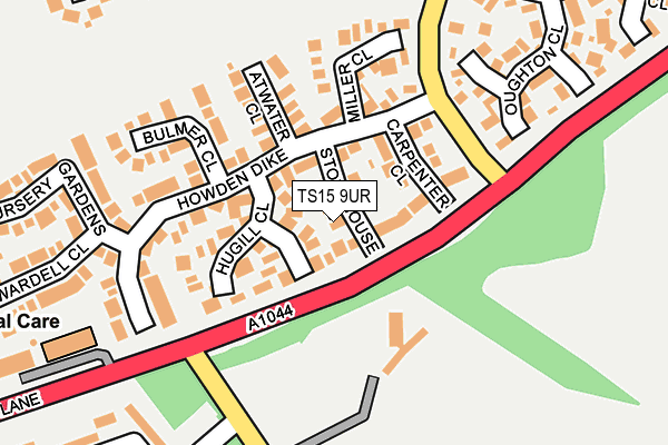 TS15 9UR map - OS OpenMap – Local (Ordnance Survey)