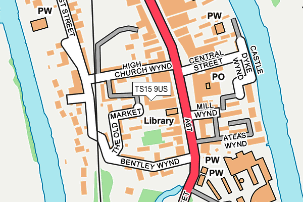 TS15 9US map - OS OpenMap – Local (Ordnance Survey)