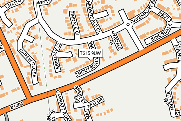 TS15 9UW map - OS OpenMap – Local (Ordnance Survey)