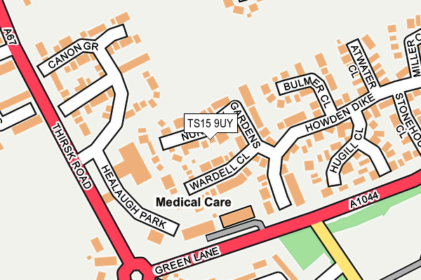 TS15 9UY map - OS OpenMap – Local (Ordnance Survey)