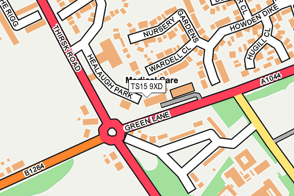 TS15 9XD map - OS OpenMap – Local (Ordnance Survey)
