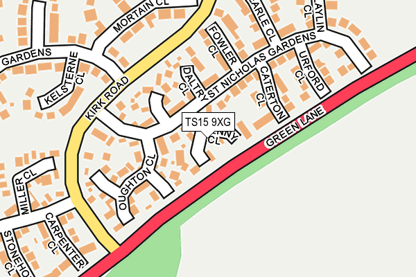 TS15 9XG map - OS OpenMap – Local (Ordnance Survey)