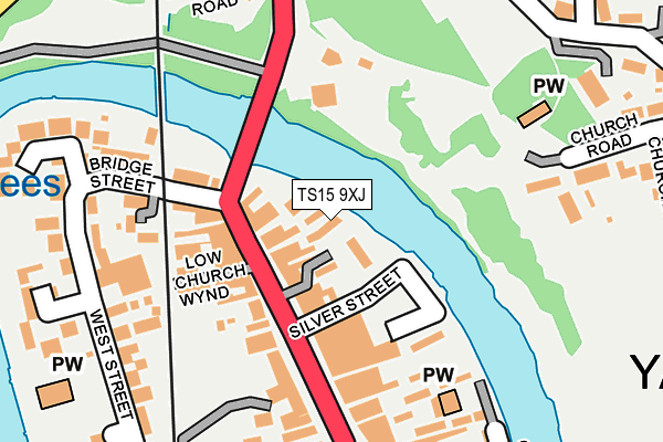 TS15 9XJ map - OS OpenMap – Local (Ordnance Survey)