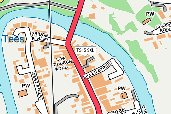 TS15 9XL map - OS OpenMap – Local (Ordnance Survey)
