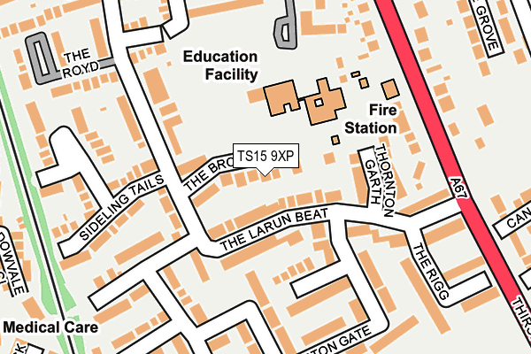 TS15 9XP map - OS OpenMap – Local (Ordnance Survey)