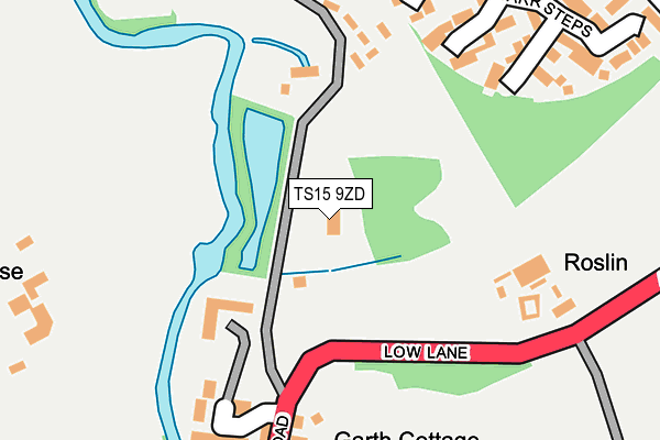 TS15 9ZD map - OS OpenMap – Local (Ordnance Survey)