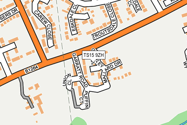 TS15 9ZH map - OS OpenMap – Local (Ordnance Survey)