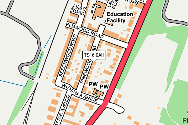 Map of STAWORTH LIMITED at local scale