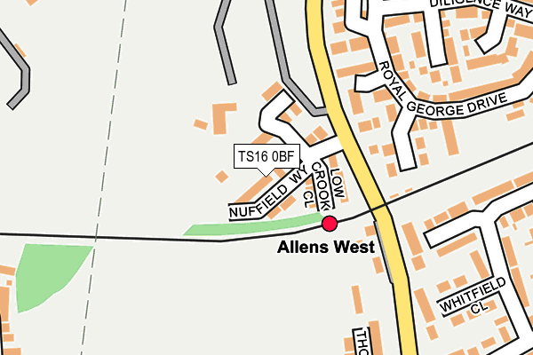 TS16 0BF map - OS OpenMap – Local (Ordnance Survey)