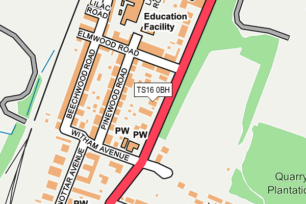 TS16 0BH map - OS OpenMap – Local (Ordnance Survey)