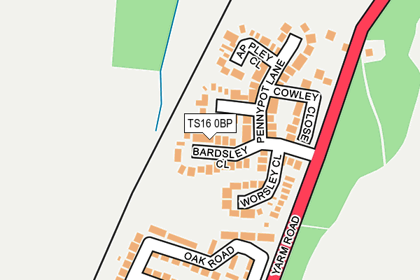 TS16 0BP map - OS OpenMap – Local (Ordnance Survey)