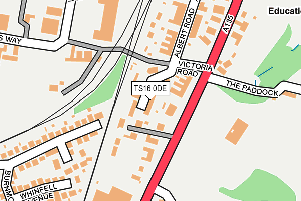 TS16 0DE map - OS OpenMap – Local (Ordnance Survey)