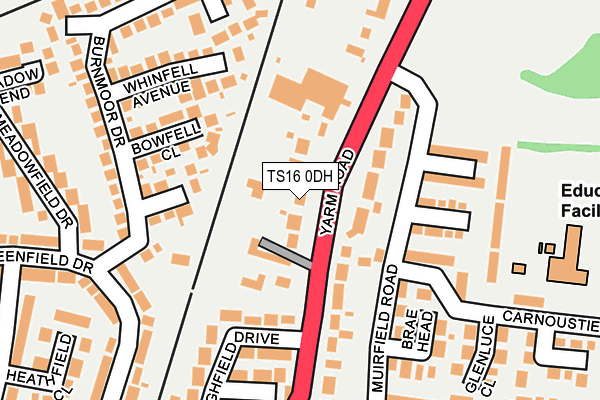 TS16 0DH map - OS OpenMap – Local (Ordnance Survey)