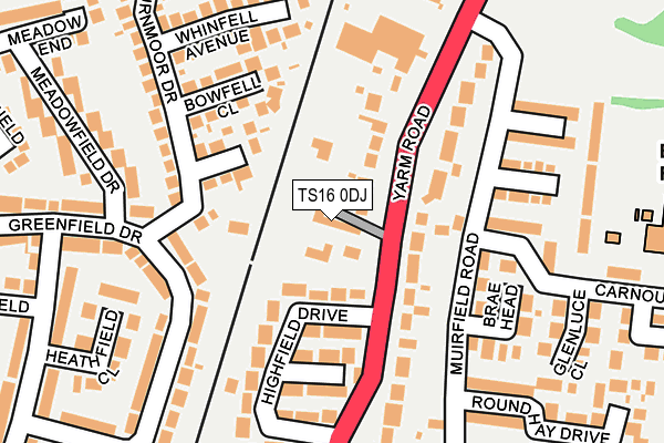 TS16 0DJ map - OS OpenMap – Local (Ordnance Survey)