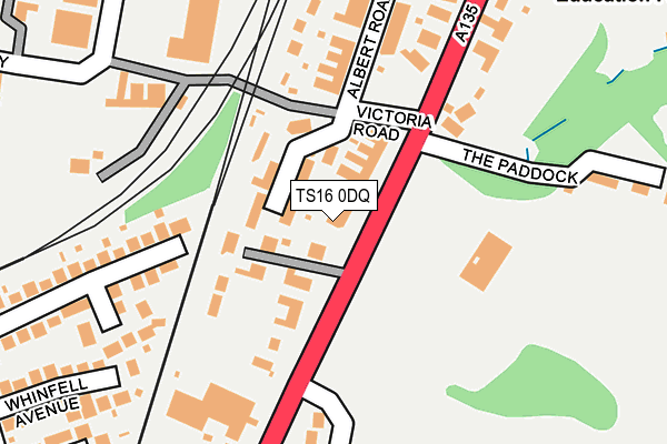 TS16 0DQ map - OS OpenMap – Local (Ordnance Survey)