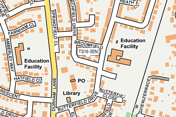 TS16 0EN map - OS OpenMap – Local (Ordnance Survey)