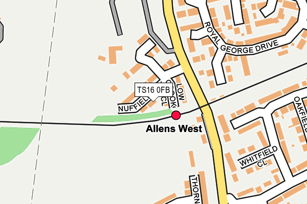 TS16 0FB map - OS OpenMap – Local (Ordnance Survey)