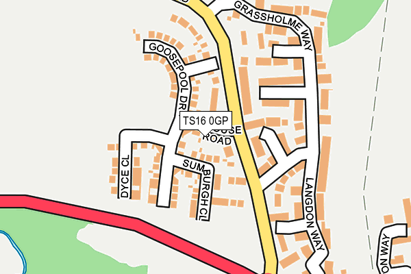 TS16 0GP map - OS OpenMap – Local (Ordnance Survey)