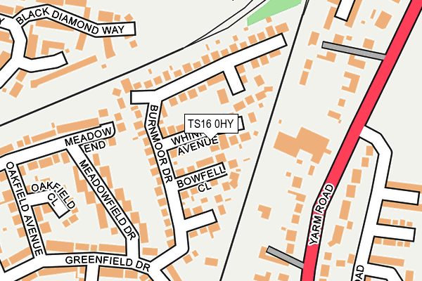 TS16 0HY map - OS OpenMap – Local (Ordnance Survey)