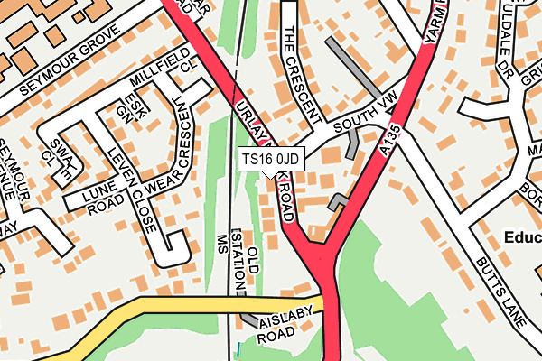 TS16 0JD map - OS OpenMap – Local (Ordnance Survey)