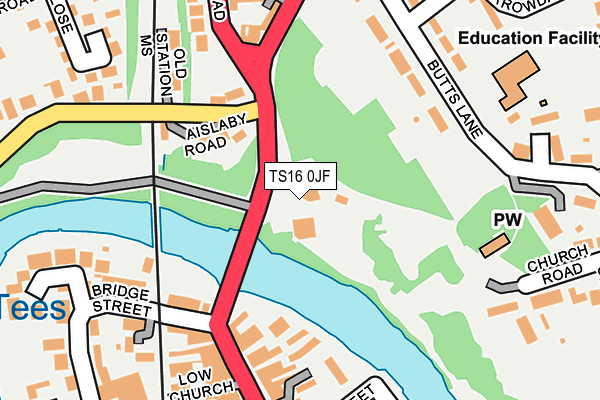 TS16 0JF map - OS OpenMap – Local (Ordnance Survey)