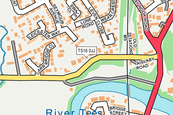 TS16 0JJ map - OS OpenMap – Local (Ordnance Survey)