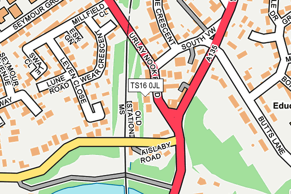 TS16 0JL map - OS OpenMap – Local (Ordnance Survey)