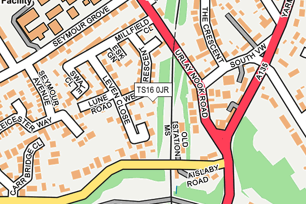 TS16 0JR map - OS OpenMap – Local (Ordnance Survey)