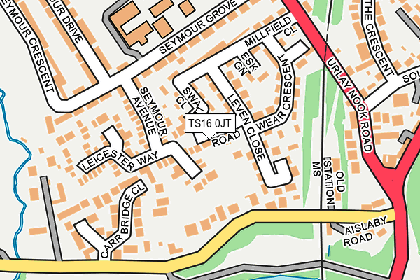 TS16 0JT map - OS OpenMap – Local (Ordnance Survey)