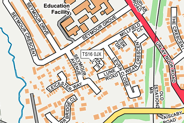 TS16 0JX map - OS OpenMap – Local (Ordnance Survey)